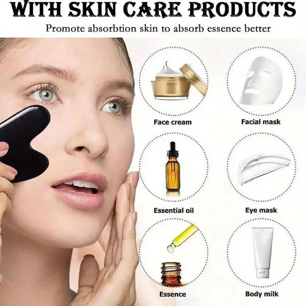 VILERO 3-in-1 Resin Gua Sha & Facial Roller Set